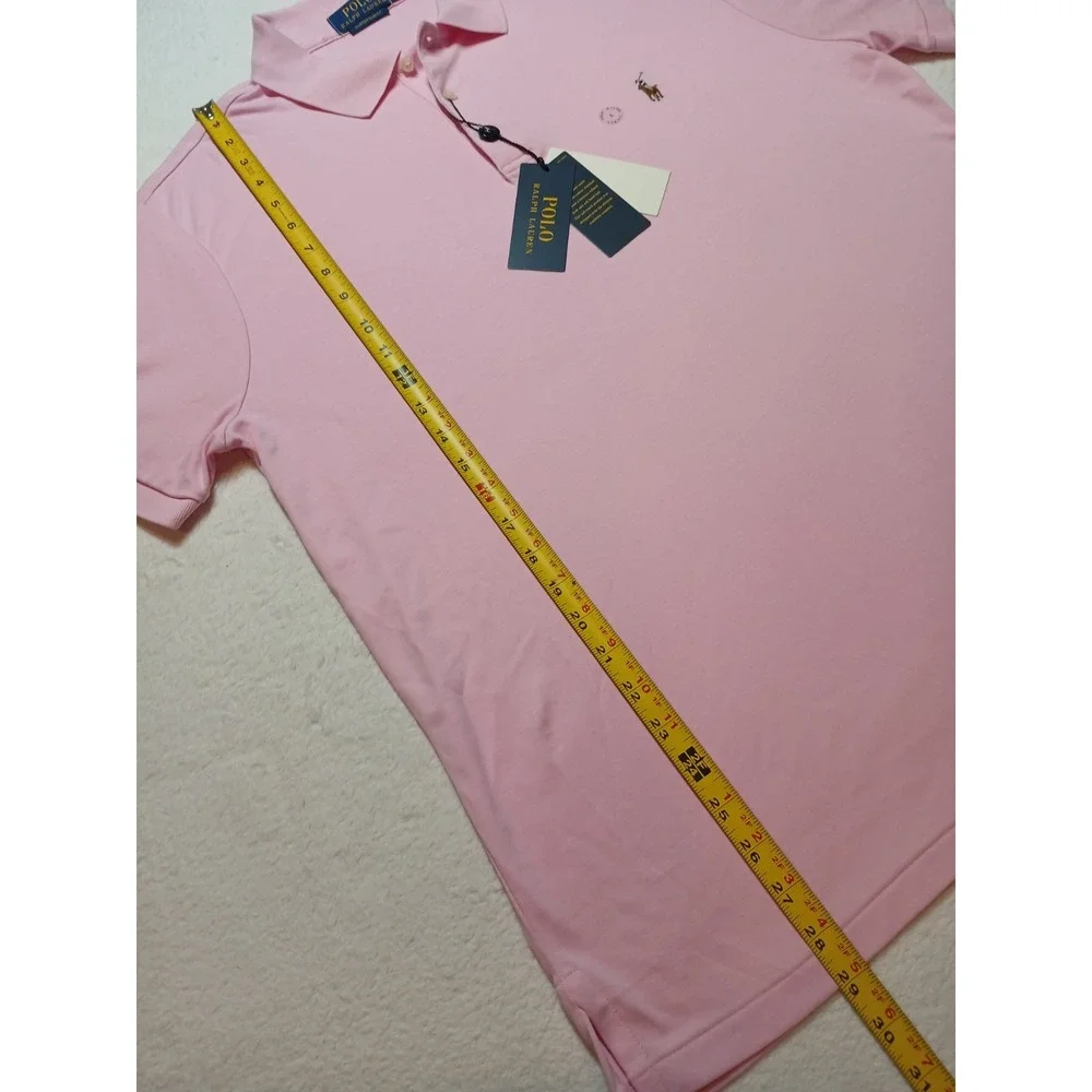 NWT Polo Ralph Lauren Men's L Classic Fit Pink Polo Shirt Short Sleeve Pony $118